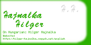 hajnalka hilger business card